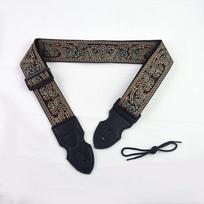 Adjustable Guitar Strap Embroidered Print Ethnic Style Guitar Strap For Folk Electric Guitar Bass Ukulele Guitar Accessories
