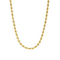 Vnox Trendy Rugby Balls Beads Chain Choker Necklaces for Women Girls Gifts Jewelry, 18K PVD Gold Color Stainless Steel Collar