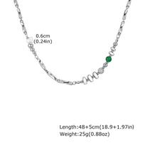 Vnox Stainless Steel Mobius Bead Chain Necklaces for Men Women, 48-53cm Adjustable Length 3.6mm Wide Hip Hop Unisex Jewelry Gift