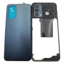 For OnePlus Nord N200 1+200 Full Housing Middle Frame Cover With Camera Frame Lens+Battery Back Cover Repair Parts juoda