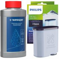 Filtr Wody Ca6903 Do Ekspresu Philips Saeco Aquaclean + Odkamieniacz 250 Ml
