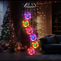 Solar Powered Wind Chime Lights Colorful Ambient Hanging Lights Whirlwind Balls Wind Chimes Courtyard Gardens Party Decorations