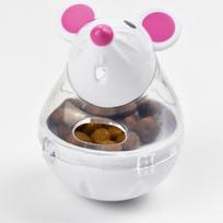 Mouse Tumbler Leak Food Feeder Pet Puzzle Cartoon Cats Toy Kitten Interactive Toys Slow Feeding Pet Supplies for Cat Enrichment balta