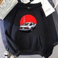 Initial D Hoodie AE86 Fashion Print Megztiniai japoniški megztiniai ilgomis rankovėmis Unisex Wo Unisex Harajuku Anime megztiniai Unisex Cartoon Cartoon 2XL