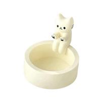 Kitten Candle Holder Cute Cat Candlestick Creative Aromatherapy Candle Holder Durable High Tempe Cartoon Candlestick Decoration white