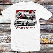 Nissan Skyline R34 Red Magazine T Shirt B1358 M