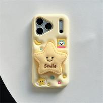 Cartoon Star Stand Phone Case for iPhone 11/12/13/14/15/16/17 Pro Max – Drop-proof iPhone 12 Pro