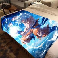 1PC Dragon Ball Super  Print Flannel Blanket, High quality All Seasons, Home Decor, Warmth and Comfort, Perfect for Christmas Gifts 80cm x 120cm