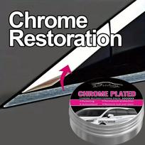 Chrome Shine Restorer for Car Windows & Metal Surfaces - Rust Remover and Polishing Paste, Removes Stains & Oxidation, Restores 100ml