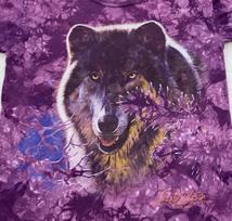 vintage 90s WOLF TIE-DYE CABELA'S T-Shirt SMALL/MEDIUM nature wild animal 3XL