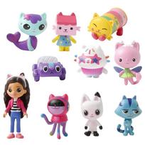 Gabby'Sdollhouse 10 vnt./rinkinys Anime figūrėlė Mielas kolekcijos animacinis modelis Gabby darbalaukio ornamentas Gerbėjų gimtadienio dovana
