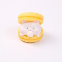 Cartoon Cute Spit Bubble Burger Squishy Toys Macaron Stress Easing Squeeze Fidget Office Decompression Prank Desk Ornament Gifts