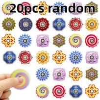 Fingertip Mandala Gyro Retro Style Finger Gyro Acrylic Rotating Gyro Puzzle Gift Decompression Toy Children'S Party Gift