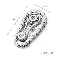 Fidget Metal Spinner Fingertip Gyro Fidget Spinner Antistress Anxiety Metal Bike Chains Spinner Fidget Toys For Adult Kids