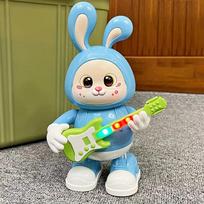 Dancing Musical Rabbit Toy With Guitar Walking Singing Bunny Moving Toys For Baby With Music  Lights For Toddlers Easter Gift