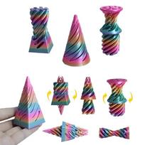 Cone Spiral 3D Printed Highpass Stress Reducing Toys Fidget Desk Gadgets Technological Rotating Relieve Stress-Relieving Adults