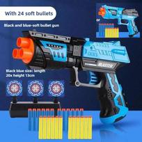 Soft Boys Dart Gun Manual Cock Safe Foam Darts Toy Gun Kids Shooting Battle Game Toy Includes Soft Bullets Target Set Kids Gift