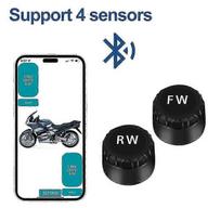 Motociklo TPMS 2 jutikliai Bluetooth 4.0 5.0 padangų slėgio stebėjimo sistema Pit Bike padangų testerio diagnostikos rinkinys Moto priedai