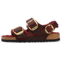 Birkenstock Cow Leather One Strap Sandals Women's Red 1028041 39