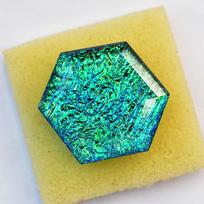 MEXICAN Monarch Opal LAB-CREATED 82 Ct Fancy Cut CERTIFIED Loose Gemstone 35.6 mm įvairiaspalvis