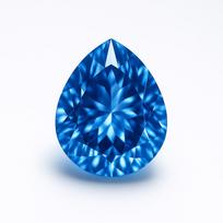 Itin Retas Natūralus Mėlynas Safyras Kriaušės Formos 6,20 Karato Sertifikuotas Laisvas Brangakmenis 18.5 mm approx. mėlyna