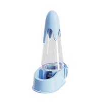 125ML Bird Water Dispenser Hangable Splashproof Bird Drinking Fountain Transparent Visibility Automatic Bird Water Feeder Pigeon mėlyna
