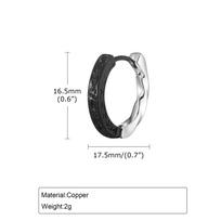 Chic Mobius Hoop Earrings for Men Women,Silver and Black Color Metal Round Earrings,Cool Double Color  Jewelry Gift for Him