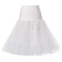 Lace Lolita Petticoat Mesh Cosplay Crinoline Underskirt Fashion Petticoats for Wedding  Girls White 60cm