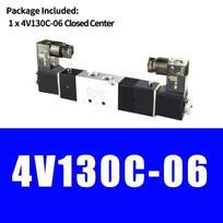 4V130C-06 4V230C-08 Solenoid Valve Control Valve Reversing valve 12v 24V 220v 36V Coil Two-position Five-way 4V330C-10 4V430C-15 (as the picture,DC24V)