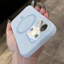 Liquid Silicone Magnetic Case For For Iphone 17 16 1 13 14 12 Pro Max For  Wireless Charging Solid Color Shockproof Cover For iPhone 14 Pro