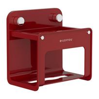 Suction Cup Tissue Box Plastic No Drill Bathroom Organizer Rack Durable Convenient Bathroom Storage Shelves Household raudona