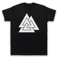 Valknut Historic Germanic Symbol Norse God Odin Knot Mens And Womens T-Shirt S įvairiaspalvis