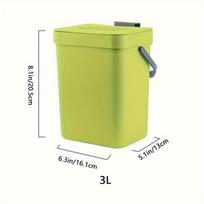 3L/5L Quiet-Close Trash Can - Space-Saving Kitchen & Office Bin, Odor-Proof Lid, No-Slam Design
