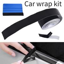 10M Car Film High Gloss Vinyl Wrap Kit For Black Out Chrome Delete For Trim 3CM 5CM Black Decorative Wrap Film Car Accessories 3cmx10m