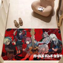Anime G-Girls Cool Band Cry Room Mats Cheaper Anti-slip Modern Living Room Balcony Printed Welcome Rug 40cm x 60cm