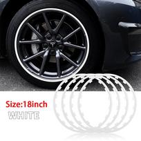 4PCS 16/17/18/19/20inch Car Vehicle Wheel Rims Protectors Decoration Strips Tire Guard Line Rubber Trim For Tesla Model 3 Y X Z
