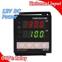 Digital PID TEMPERATURE CONTROLLER REGULATOR Thermostat in Power 24V DC AC, Thermocouple K J E PT100 sensor Input, Relay Output Power Supply 12VDC