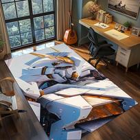 Gundam Barbatos Carpet for Living Room Bedroom Home Decor Cool Movie Mat Play Floor Mat 60x90cm