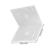 6Pcs Cd Box Portable Transparent Dvd Storage Case Large Capacity Separate Compartments Outer Film Label Slot for Music Films skaidri