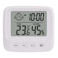 Indoor Thermometers Digital Meter Hygrometer Room Thermometer and Humidity Gauge with Clock Humidity Temperature Tool No Backlit