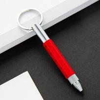 Portable Metal Multitool Pen 6-in-1 Short Style Ballpoint Pen with Screwdriver/Ruler/Stylus Woodworking Pen Outdoor Tool Pen