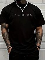Funny I'm A Delight Sarcastic Quote Graphic T- Shirt Humor Streetwear Tee L
