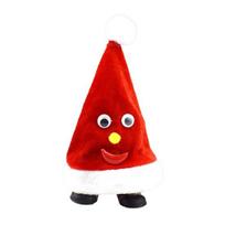 Elektrinė animuota Kalėdinė Santa Claus kepurė, žaislas, Kalėdų eglutės dekoracija su vaikščiojimo ir purtymo funkcijomis, šventinis stalo dekoras, smagūs žaislai vaikams, Kalėdiniai papuošimai