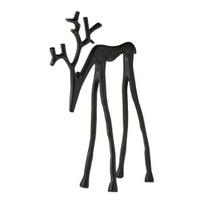1/2 vnt. Kalėdų elnio statulėlė, minimalistinė meninė elnio figūrėlė, metalinė gyvūno skulptūra, namų biuro stalo dekoracija, ornamentas S
