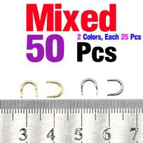 MNFT 50Pcs Brass Fishing Clevis Easy Spin Spinner Clevis Fishing Spoon Spinnerbait Lure Accessories DIY Making Fishing Tackle