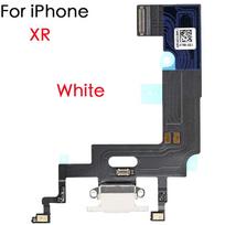 Charging Port Dock Flex Cable For iPhone X XR XS Max USB Charger Connector With Microphone Replacement XR white