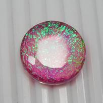 Ammolite Round Cut 61.45 Ct Multi-Color Lab-Created CERTIFIED Loose Gemstone 28.5 mm approx įvairiaspalvis