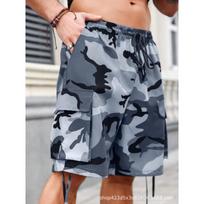 Men's All Match Relaxed Fit Elastic Waist Cargo Shorts S