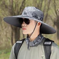 Camouflage Wide Brim Sun Hat for Men - Perfect for Summer Outdoor Activities and Fishing