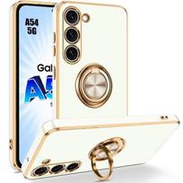 Case - BOOLING - for Samsung Galaxy A54 5G - Shockproof - Soft TPU - 360° Rotating Ring balta